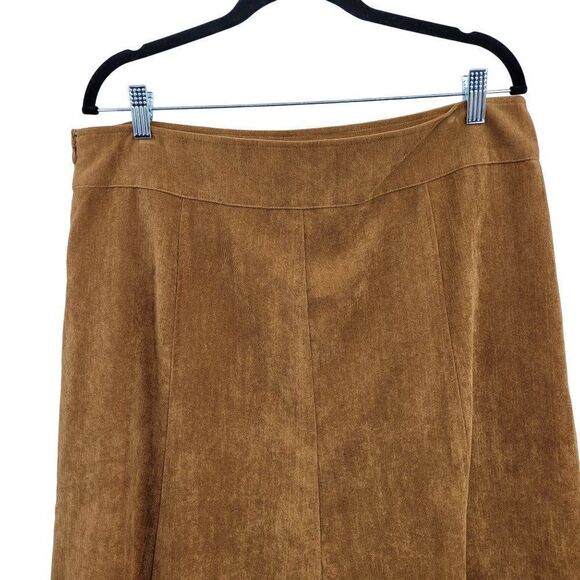 Christopher & Banks Skirt Maxi Panel Aline Prairie Camel 14 Country Boho - Picture 7 of 11
